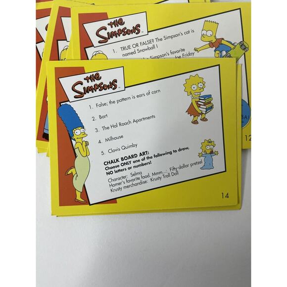Simpsons Trivia Game TV Episode Small Tin by Cardinal Open Box Complete 2003 - Picture 10 of 10